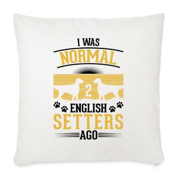 J’étais normal il y a 2 setter anglais - Housse de coussin décorative 45 x 45 cm - blanc nature - Devant