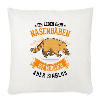 A life without coatis is possible, but pointless - Sofa pillowcase 17,3'' x 17,3'' (45 x 45 cm) - natural white - Front