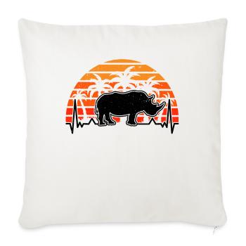 Rhino Heartbeat Rhino - Sofa pillowcase 17,3'' x 17,3'' (45 x 45 cm) - natural white - Front