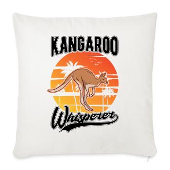 Kangaroo Whisperer Australia Kangaroo - Sofa pillowcase 17,3'' x 17,3'' (45 x 45 cm) - natural white - Front