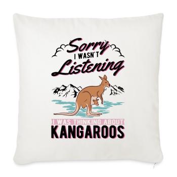 Kangourou australien Kangourou australien - Housse de coussin décorative 45 x 45 cm - blanc nature - Devant