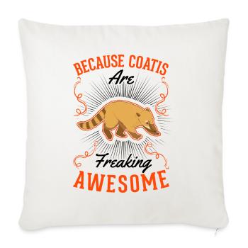 Coati Gift Proboscis Bear Coati - Sofa pillowcase 17,3'' x 17,3'' (45 x 45 cm) - natural white - Front