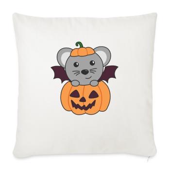 Mouse Happy Halloween Pumpkin Bat Costume - Sofa pillowcase 17,3'' x 17,3'' (45 x 45 cm) - natural white - Front