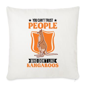 Kangourou Australie Kangourou australien - Housse de coussin décorative 45 x 45 cm - blanc nature - Devant
