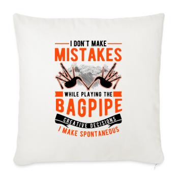 Bagpipes: Creative Choices - Sofa pillowcase 17,3'' x 17,3'' (45 x 45 cm) - natural white - Front