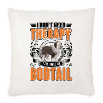 Bobtail Therapy Old English Shepherd Dog - Sofa pillowcase 17,3'' x 17,3'' (45 x 45 cm) - natural white - Front