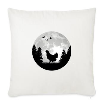 Poulets Moon Farmer Poulet - Housse de coussin décorative 45 x 45 cm - blanc nature - Devant