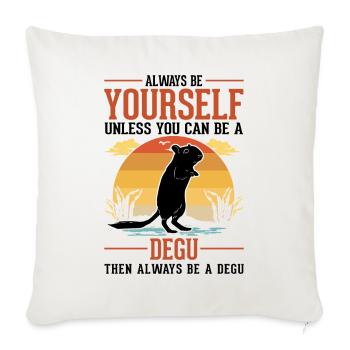 Soyez toujours vous-même Degu Walddegu - Housse de coussin décorative 45 x 45 cm - blanc nature - Devant