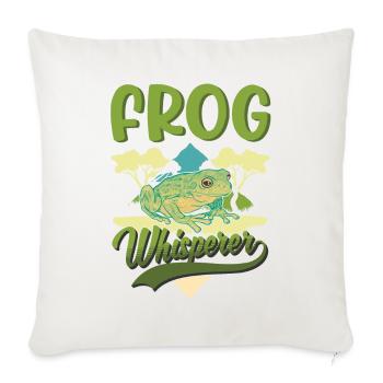 Frog Whisperer Gift Tree Frog - Sofa pillowcase 17,3'' x 17,3'' (45 x 45 cm) - natural white - Front