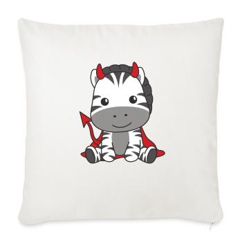 Zebra Happy Halloween Devil Costume - Sofa pillowcase 17,3'' x 17,3'' (45 x 45 cm) - natural white - Front