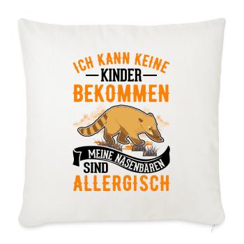Nasenbär Coati Rüsselbär - Sofakissenbezug 45 x 45 cm - Naturweiß  - Vorne
