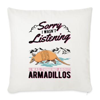 Cadeau de tatou Maître à l’omet - Housse de coussin décorative 45 x 45 cm - blanc nature - Devant