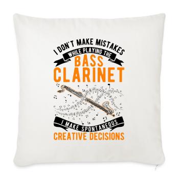 Clarinette basse Choix créatifs - Housse de coussin décorative 45 x 45 cm - blanc nature - Devant