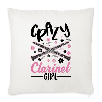 Clarinette Clarinette Clarinette Clarinettiste - Housse de coussin décorative 45 x 45 cm - blanc nature - Devant