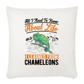 Caméléon - Housse de coussin décorative 45 x 45 cm - blanc nature - Devant