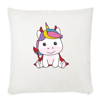 Unicorn Happy Halloween Devil Costume - Sofa pillowcase 17,3'' x 17,3'' (45 x 45 cm) - natural white - Front