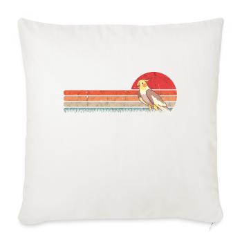 Budgie Retro Welli Vintage - Sofa pillowcase 17,3'' x 17,3'' (45 x 45 cm) - natural white - Front