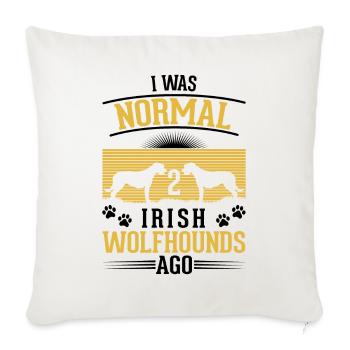 Irischer Wolfshund Irish Wolfhound - Housse de coussin décorative 45 x 45 cm - blanc nature - Devant