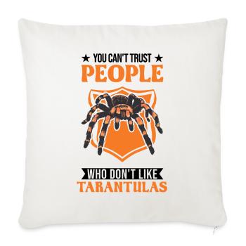 Tarantula Pet Spider Tarantula - Sofa pillowcase 17,3'' x 17,3'' (45 x 45 cm) - natural white - Front