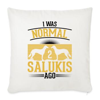 Saluki Dog Persian Greyhound - Sofa pillowcase 17,3'' x 17,3'' (45 x 45 cm) - natural white - Front