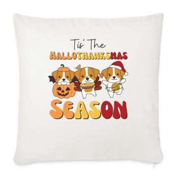 Tis' the Hallothanksmas Saison Jack Russell - Housse de coussin décorative 45 x 45 cm - blanc nature - Devant