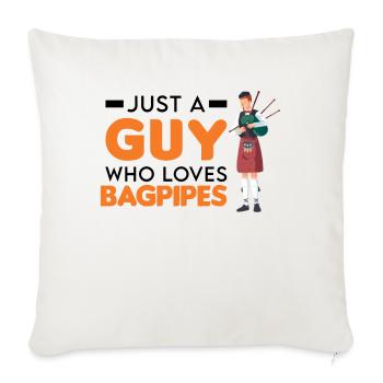 Cornemuse Homme Cornemuse - Housse de coussin décorative 45 x 45 cm - blanc nature - Devant