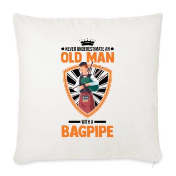 Cornemuse Old Man Cornemuse - Housse de coussin décorative 45 x 45 cm - blanc nature - Devant