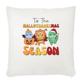 Tis' the Hallothanksmas Saison Dino - Housse de coussin décorative 45 x 45 cm - blanc nature - Devant