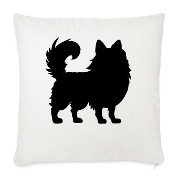 Zwergspitz de Poméranie - Housse de coussin décorative 45 x 45 cm - blanc nature - Devant