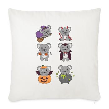 Maus Halloween Teufel Kürbis Vampier Kostüm - Sofakissenbezug 45 x 45 cm - Naturweiß  - Vorne