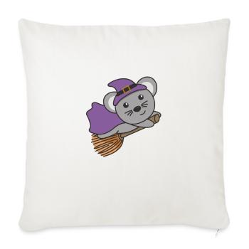 Souris Halloween Sorcière Enfants Costume de Sorcière - Housse de coussin décorative 45 x 45 cm - blanc nature - Devant