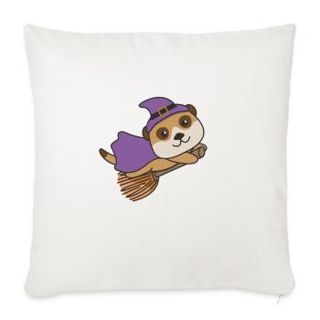 Suricate Halloween Sorcière Enfants Costume de Sorcière - Housse de coussin décorative 45 x 45 cm - blanc nature - Devant