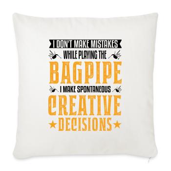 Cornemuse : des choix créatifs - Housse de coussin décorative 45 x 45 cm - blanc nature - Devant