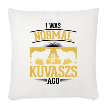 Kuvasz Cadeau Chien Hongrois - Housse de coussin décorative 45 x 45 cm - blanc nature - Devant