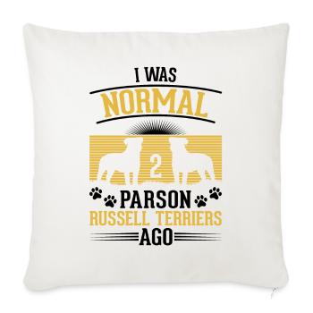 Parson Russell Terrier Gift - Sofa pillowcase 17,3'' x 17,3'' (45 x 45 cm) - natural white - Front