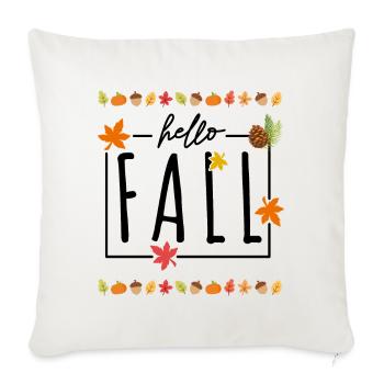 autumn hello - Sofa pillowcase 17,3'' x 17,3'' (45 x 45 cm) - natural white - Front