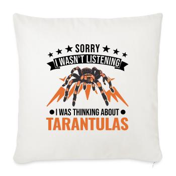 Tarentule Cadeau Araignée Tarentule - Housse de coussin décorative 45 x 45 cm - blanc nature - Devant