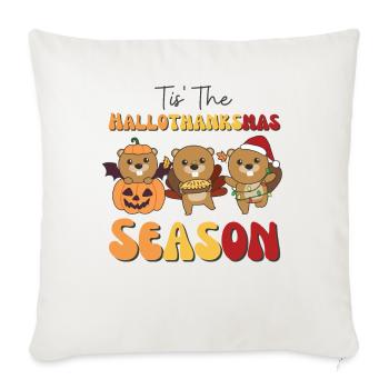 Tis' the Hallothanksmas Season Beaver - Housse de coussin décorative 45 x 45 cm - blanc nature - Devant