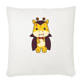 Giraffe Happy Halloween Cute Vampire Costume - Sofa pillowcase 17,3'' x 17,3'' (45 x 45 cm) - natural white - Front