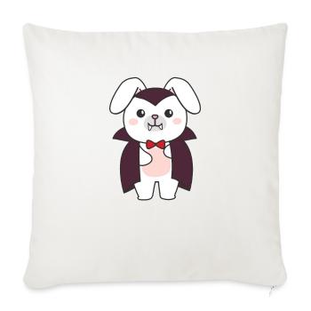 Bunny Happy Halloween Cute Vampire Costume - Sofa pillowcase 17,3'' x 17,3'' (45 x 45 cm) - natural white - Front