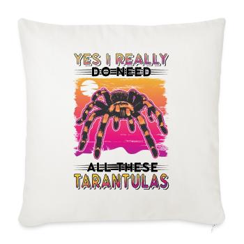 Tarantula Gift Spider Tarantula - Sofa pillowcase 17,3'' x 17,3'' (45 x 45 cm) - natural white - Front