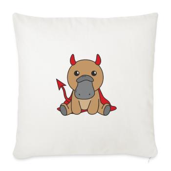Platypus Happy Halloween Devil Costume - Sofa pillowcase 17,3'' x 17,3'' (45 x 45 cm) - natural white - Front