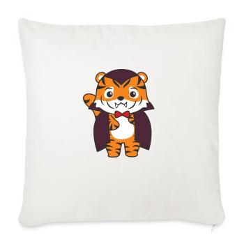 Tiger Happy Halloween Cute Vampire Costume - Sofa pillowcase 17,3'' x 17,3'' (45 x 45 cm) - natural white - Front