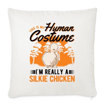 Seidenhuhn Halloween Silkie Chicken - Sofa pillowcase 17,3'' x 17,3'' (45 x 45 cm) - natural white - Front