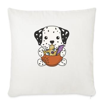 Nouilles Nouilles japonaises Halloween Dalmatiens - Housse de coussin décorative 45 x 45 cm - blanc nature - Devant