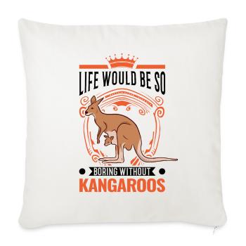 Kangourou d’Australie Kangourou d’Australie - Housse de coussin décorative 45 x 45 cm - blanc nature - Devant