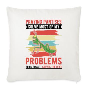 Mante religieuse cadeau Mante Mante Mante - Housse de coussin décorative 45 x 45 cm - blanc nature - Devant
