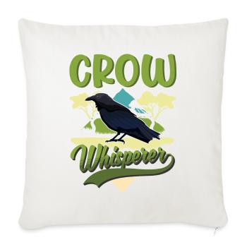 Crows Whisperer Raven Crow Crow Breeder - Sofa pillowcase 17,3'' x 17,3'' (45 x 45 cm) - natural white - Front