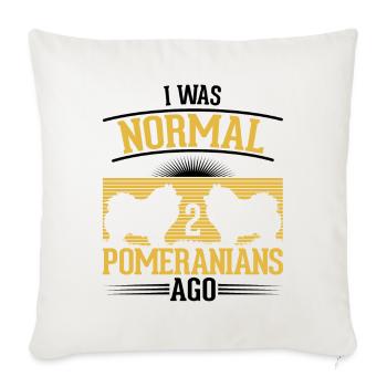 Pomeranian Owner Pomeranian Gift - Sofa pillowcase 17,3'' x 17,3'' (45 x 45 cm) - natural white - Front