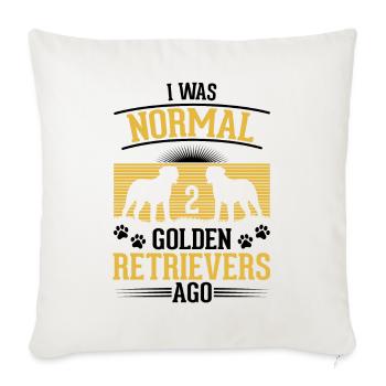Golden Retriever Owner Gift - Sofa pillowcase 17,3'' x 17,3'' (45 x 45 cm) - natural white - Front